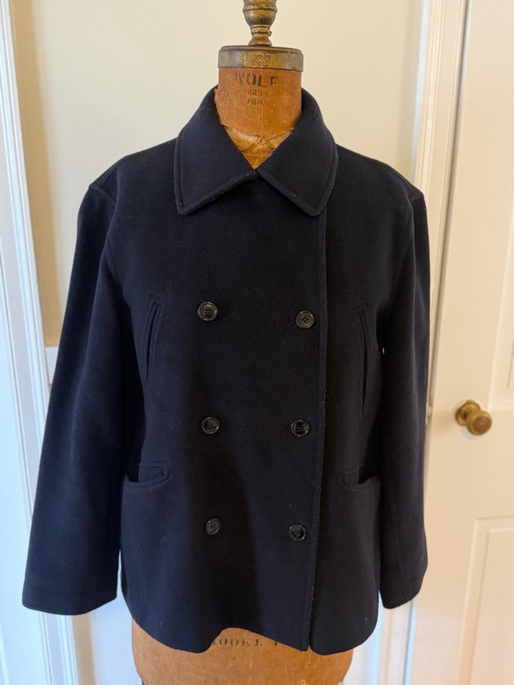 J. Crew Navy Double-Breasted Peacoat